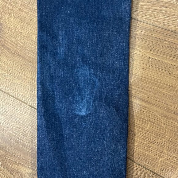 Tommy Hilfiger Denim Embroidered High Rise Jeggings Leggings Jeans Red Pinstripe - Picture 8 of 9